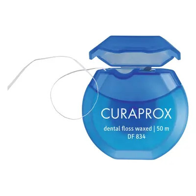 Curaprox Dental Floss Waxed DF 834 Mint fogselyem borsmentával 50m 50 m