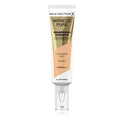 Max Factor Miracle Pure Skin tartós alapozó SPF 30 árnyalat 32 Light Beige 30 ml