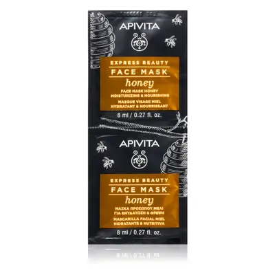 Apivita Express Beauty Nourishing Face Mask Honey hidratáló és tápláló maszk az arcra 2x8 ml