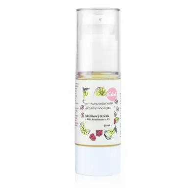 Kvitok Raspberry Cream with AH Acids éjszakai krém érett bőrre 40+ 30 ml