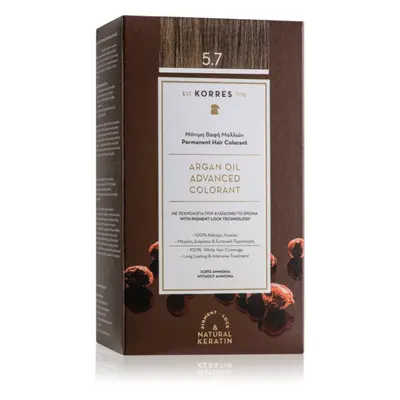 Korres Argan Oil tartós hajfesték Argán olajjal árnyalat 5.7 Chocolate 50 ml