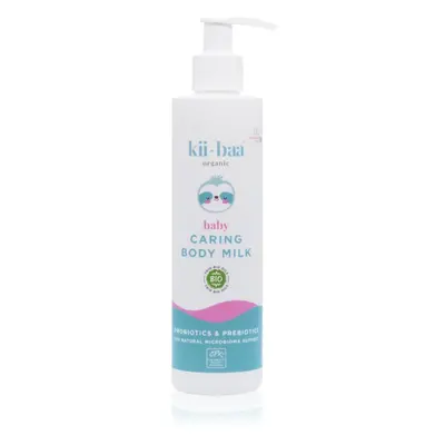 kii-baa® organic Baby Caring Body Milk testápoló tej pro- és prebiotikumokkal gyermekeknek szüle