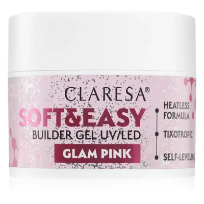 Claresa Soft&Easy Builder Gel alaplakk körmökre árnyalat Glam Pink 45 g