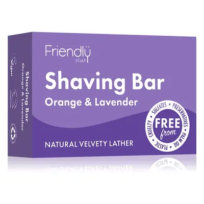 Friendly Soap Shaving Bar Orange & Lavender természetes szappan borotválkozáshoz 95 g