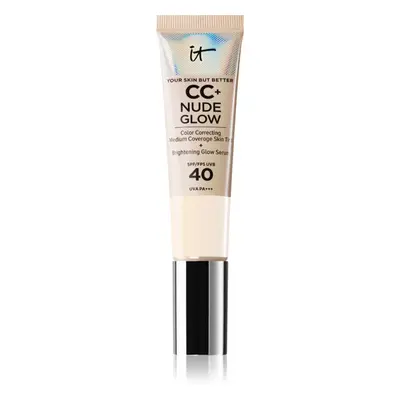 IT Cosmetics Your Skin But Better CC + Nude Glow üde hatást keltő alapozó SPF 40 árnyalat Fair P