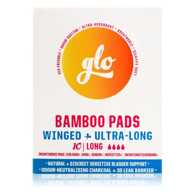 FLO GLO Bamboo Pads inkontinencia betétek szárnyakkal Long 10 db