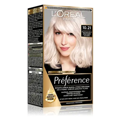 L’Oréal Paris Préférence hajfesték árnyalat 10.21 Super Light Pearl Blonde