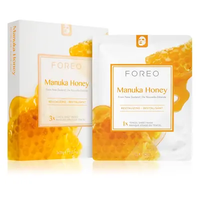 FOREO Farm to Face Sheet Mask Manuka Honey hidratáló és revitalizáló arcmaszk 3x20 ml