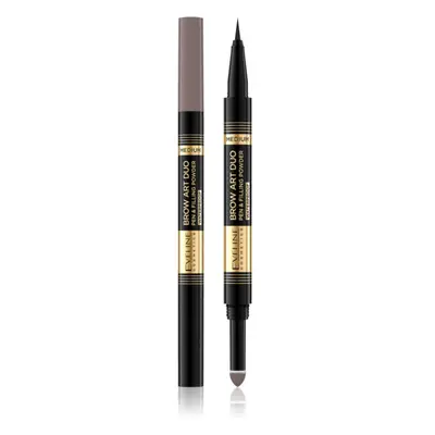 Eveline Cosmetics Brow Art Duo Kétoldalú szemöldök ceruza árnyalat Medium 8 g