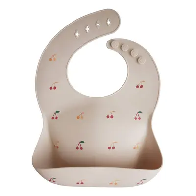 Mushie Silicone Baby Bib előke Cherries 1 db