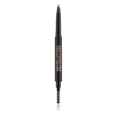 Makeup Revolution Duo Brow Definer precíz szemöldökceruza árnyalat Brown 0.15 g