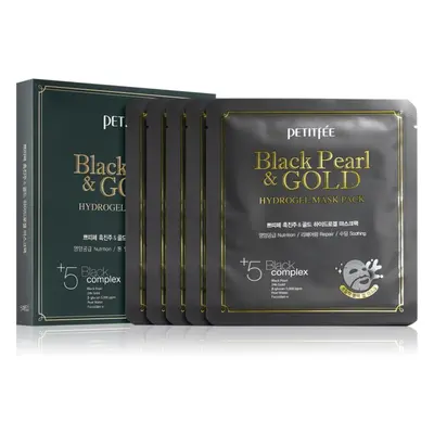 Petitfée Black Pearl & Gold intenzív hidrogélmaszk 24 karátos arannyal 5x32 g