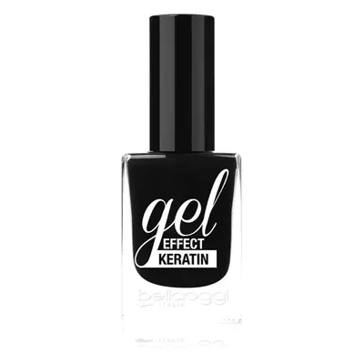 bellaoggi Gel Effect Keratin Nail Polish körömlakk árnyalat Black To Gold 10 ml