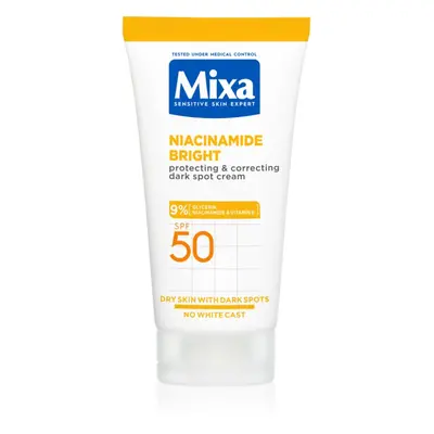 Mixa Niacinamide Bright korrekciós krém a sötét foltok ellen SPF 50 50 ml