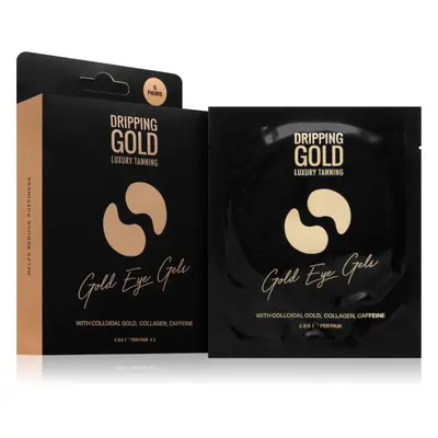 Dripping Gold Luxury Tanning Eye Gels feszesítő géles párnácskák a szemek alá hidratáló hatással