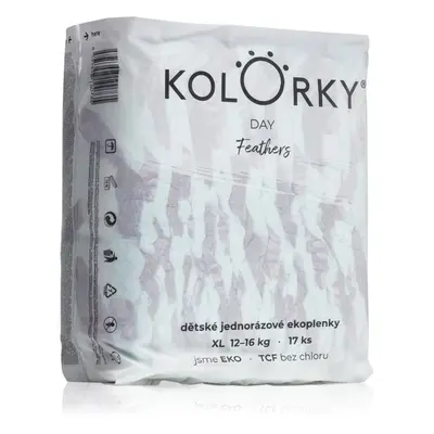 Kolorky Day Feathers eldobható ÖKO pelenkák XL méret 12-16 Kg 17 db