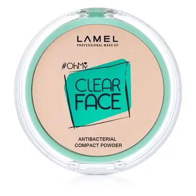 LAMEL OhMy Clear Face kompakt púder antibakteriális adalékkal árnyalat 405 Sand Beige 6 g