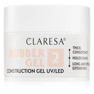 Claresa Rubber Gel Construction Gel UV/LED körömhosszabító gél lakk árnyalat 02 45 g