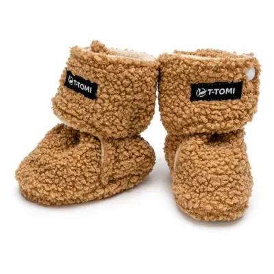 T-TOMI TEDDY Booties Brown babacipő 9-12 months 1 db