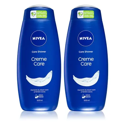 NIVEA Creme Care krémes tusoló gél takarékos kiszerelés 2 x 500 ml