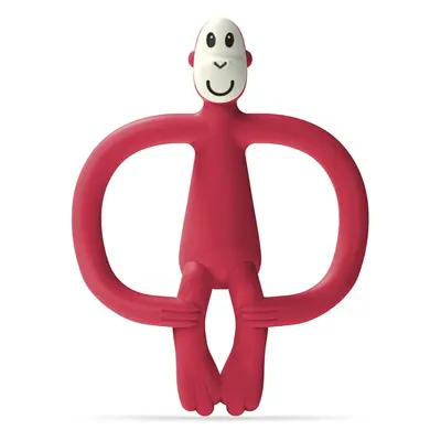 Matchstick Monkey Monkey Teether rágóka 2in1 kefével Red 1 db