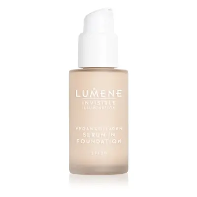 Lumene Invisible Illumination Vegan Collagen Serum in Foundation könnyű alapozó tápláló hatással