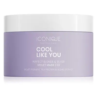 ICONIQUE Professional COOL LIKE YOU Perfect Blonde & Silver Violet haj maszk semlegesíti a sárgá