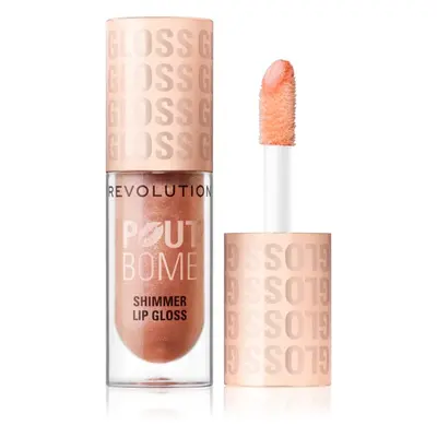 Makeup Revolution Shimmer Gloss csillogó ajakfény árnyalat Glimmer Nude 4.5 ml