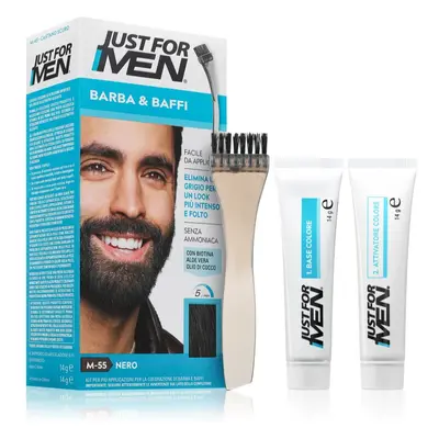 Just for Men Men Moustache & Beard szakállfesték ősz szőrszálak elfedésére árnyalat M-55 Black 1