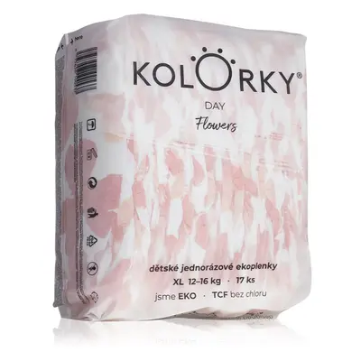 Kolorky Day Flowers eldobható ÖKO pelenkák XL méret 12-16 Kg 17 db