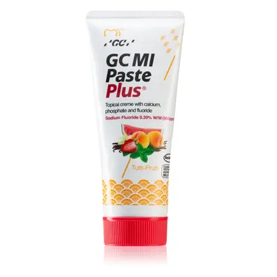 GC MI Paste Plus ásványfeltöltő védőkrém az érzékeny fogakra fluoriddal íz Tutti Frutti 35 ml