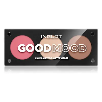 Inglot Face Palette fehérítő, bronzosító és arcpirosító árnyalat Good Mood 7 g