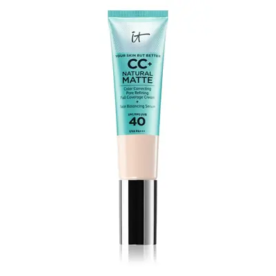 IT Cosmetics Your Skin But Better CC+ Cream Natural Matte mattító alapozó SPF 40 hölgyeknek Fair