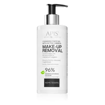 Apis Natural Cosmetics Home TerApis tisztító gél faszénnel zsíros és problémás bőrre 300 ml