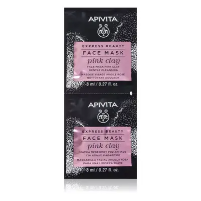 Apivita Express Beauty Cleansing Face Mask Pink Clay tisztító maszk az arcra 2x8 ml