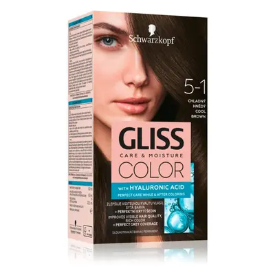 Schwarzkopf Gliss Color tartós hajfesték árnyalat 5-1 Cool Brown 1 db