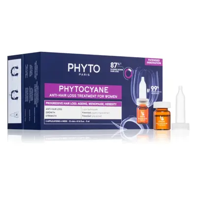 Phyto Phytocyane Anti-Hair Loss Treatment For Women célzott ápolás hajhullás ellen hölgyeknek 12