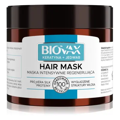 Biovax Keratin & Silk regeneráló maszk vastag szálú haj 250 ml