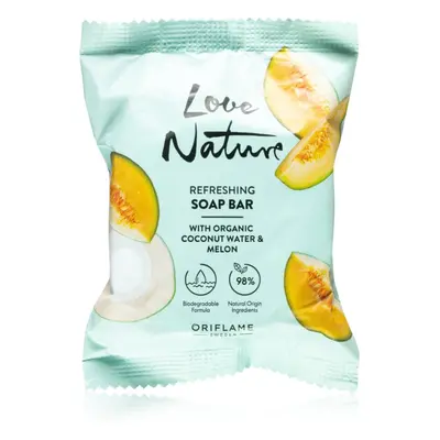 Oriflame Love Nature Coconut Water & Melon tisztító kemény szappan 75 g