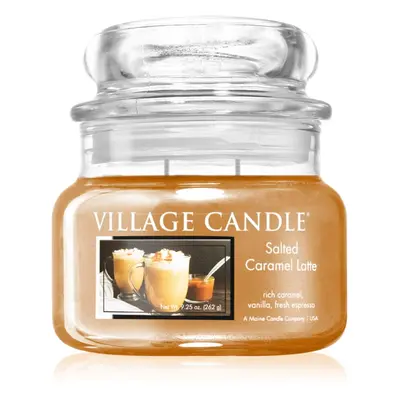 Village Candle Salted Caramel Latte illatgyertya (Glass Lid) 262 g