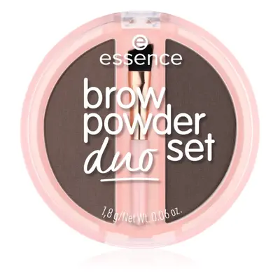 essence Brow Powder Duo szett a szemöldökre árnyalat 03 Dark 1.8 g