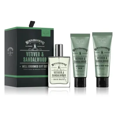 Scottish Fine Soaps Well Groomed Gift Set Vetiver & Sandalwood ajándékszett uraknak