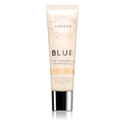 Lumene Blur 16h Longwear tartós alapozó SPF 15 árnyalat 2 Soft Honey 30 ml