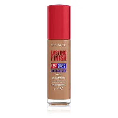 Rimmel Lasting Finish 35H Hydration Boost hidratáló alapozó SPF 20 árnyalat 400 Natural Beige 30