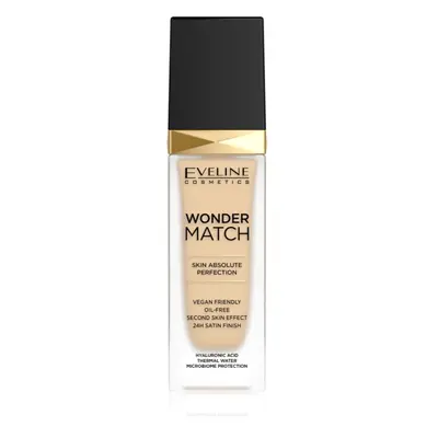 Eveline Cosmetics Wonder Match tartós folyékony alapozó hialuronsavval árnyalat 05 Light Porcela