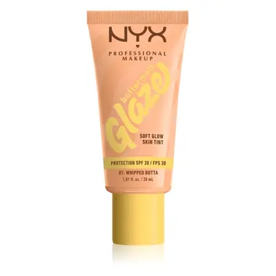 NYX Professional Makeup Buttermelt Glaze világosító tonizáló fluid SPF 30 árnyalat 01 Whipped Bu