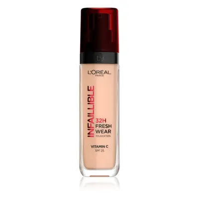 L’Oréal Paris Infaillible 32H Fresh Wear tartós folyékony alapozó árnyalat 145 Rose Beige 30 ml