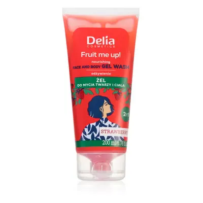 Delia Cosmetics FRUIT ME UP! tisztító gél arcra és testre STRAWBERRY 200 ml