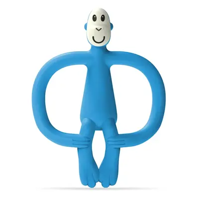 Matchstick Monkey Monkey Teether rágóka 2in1 kefével Blue 1 db