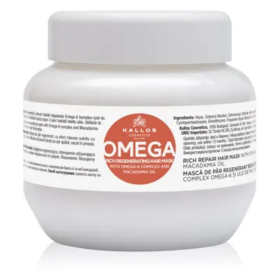 Kallos KJMN Professional Omega tápláló hajmaszk omega 6 komplexszel és makadámia olajjal 275 ml